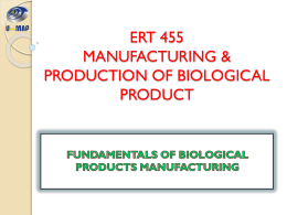 Fundamental of Biological Products Manufacturing 1