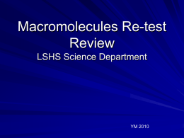 Macromolecules Review Re-test