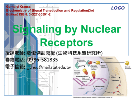 4.5 Regulation and Variability of Signaling by Nuclear Receptors