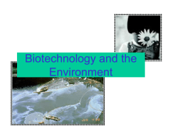 Biotechnology and the Environment: Microbial Ecology