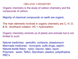 Organic Chemistry & Polymers