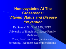 HomocysteineJan31 - University of Illinois at Chicago