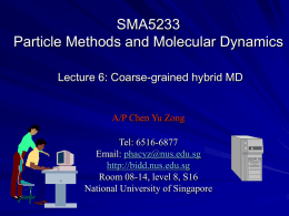 Coarse-grained hybrid MD - BIDD - National University of Singapore
