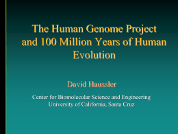 David Haussler`s Presentation - Research Review Day