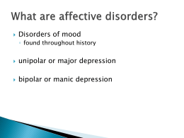 What are affective disorders?