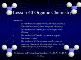 Chemistry Lesson 40 Organic Chemistry