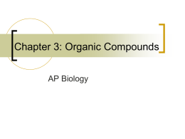 Chapter 3: Organic Compounds