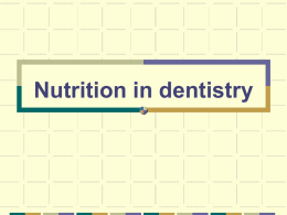 Nutrition in dentistry - TOP Recommended Websites
