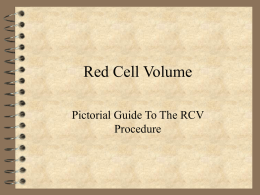 Red Cell Volume - people.vcu.edu