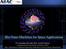 Bio Nano Robotics - NASA`s Institute for Advanced Concepts