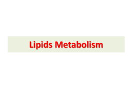 Lipids Metabolism - GIT