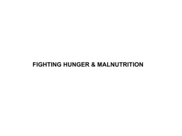 fighting hunger & malnutrition