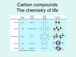 Carbon compounds - Sonoma Valley High School