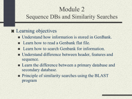 Sequence database/Sequence alignment algorithms