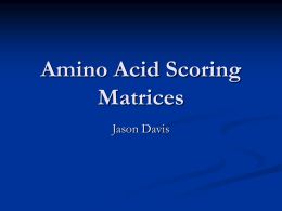 Amino Acid Scoring Matrices