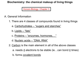 Biochemistry Notes - Madeira City Schools