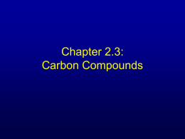 Chapter 2.3: Carbon Compounds