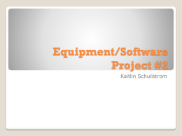 Equipment/Software Project #2