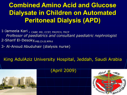 Amino Acid Dialysate in Children on APD