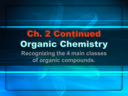 Organic Chemistry - Goshen Community Schools
