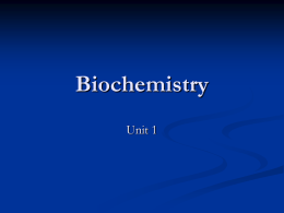 Biochemistry - Saint Joseph High School