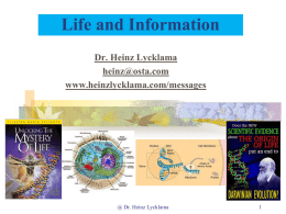 LifeInfoSys - Heinz Lycklama`s Website