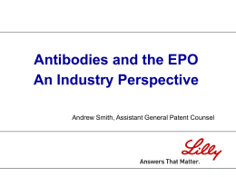 Smith.Antibodies and the EPO - An Industry Perspectivex