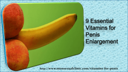 Vitamins for Penis Enlargement