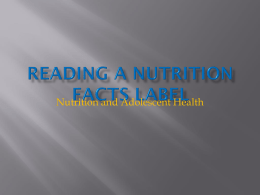 reading nutrition labels