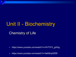 Unit 2 Biochem