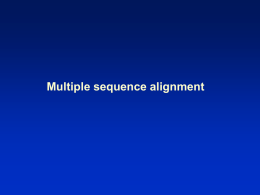 Multiple sequence alignment: methods