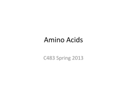 Amino Acids - Chemistry Courses