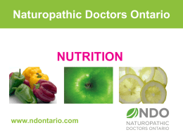 Slide 1 - Ontario Association of Naturopathic Doctors
