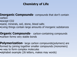Chem of Life New notes
