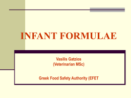 Infant formula legislation