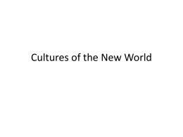 Cultures of the New World
