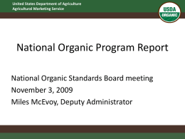 United States Department of Agriculture Agricultural Marketing Service