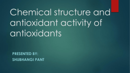 Chemical structure and antioxidant activity of antioxidants