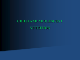 nutriţia copilului şi adolescentului