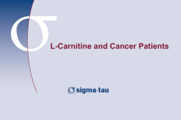 8 L-Carnitine and Cancer Patients
