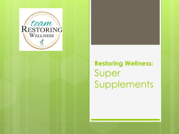 Restoring Wellness: Simply Supplements