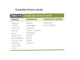 Amino Acids 2 - Catherine Huff`s Site