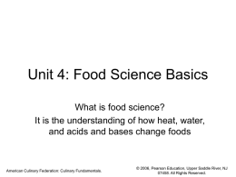 Unit 4 Food Science Basics