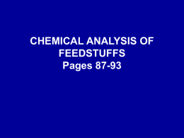 chemical analysis of feedstuffs