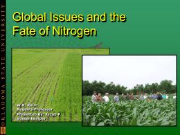Fate of N pres1x - Nitrogen Use Efficiency