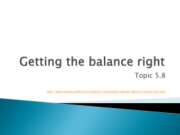 Getting the balance right File