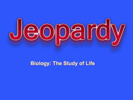 The Study of Life Jeopardy Review