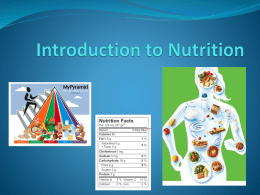Intro to nutritionx