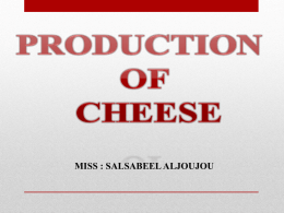 production ofcheese