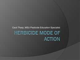 Herbicide Mode of Action - Pesticide Education Program
